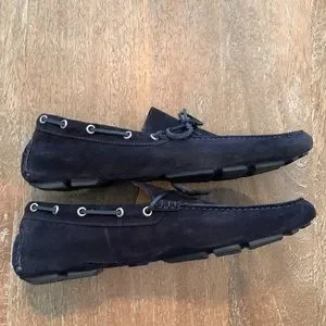 Brooks Brothers Made in Italy Navy Suede Driving Moccasins in Size 11 Casual Suede Loafers for Men | Brooks Brothers main image 2